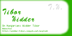 tibor widder business card